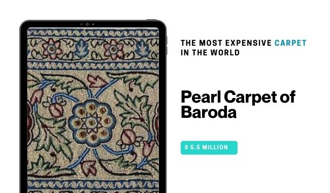 The Most Expensive Carpet in the World Pearl Carpet of Baroda