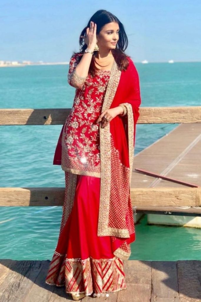 Aishwarya Rai Bachchan in red dress