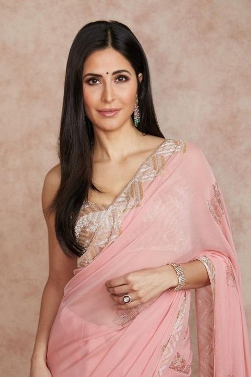 Katrina Kaif looking dashing in a pink saree
