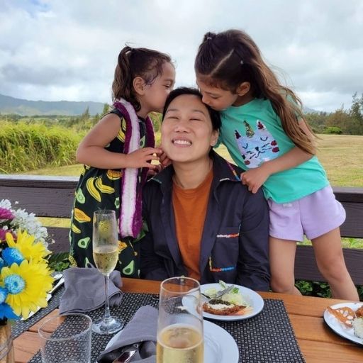 Priscilla Chan with Maxima  and August